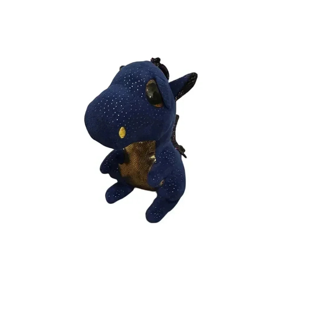 Ty 9" Medium Saffire Plush Blue Dragon Beanie Boos Stuffed Animal Dino Stuffy